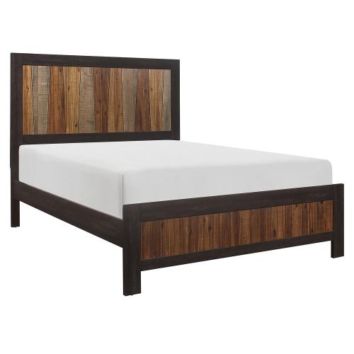 Cooper Bed - Wire-brushed multi-tone