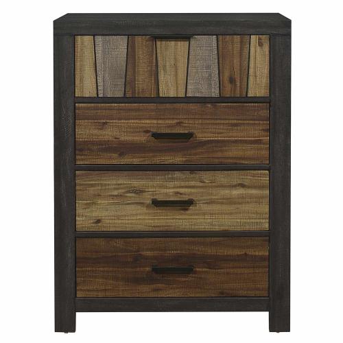 Cooper Chest - Wire-brushed multi-tone