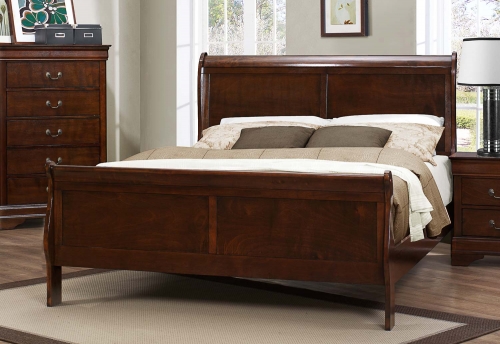Mayville Bed - Burnished Brown Cherry