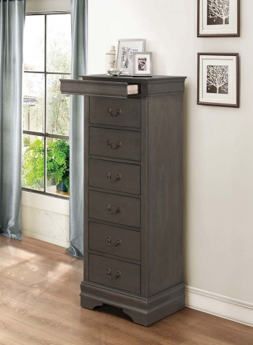 Mayville Lingerie Chest - Hidden Drawer - Stained Grey