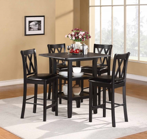 Norman 5-Piece Pack Counter Height Set - Black