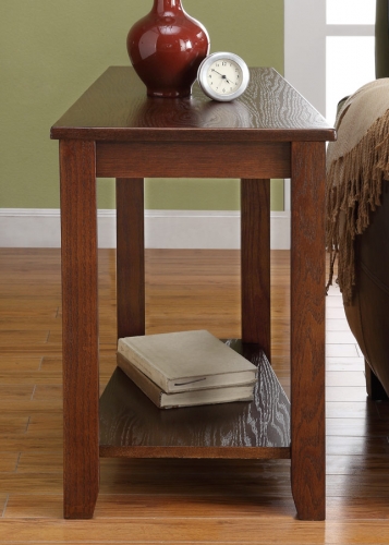 Elwell Chairside Table - Wedge - Espresso