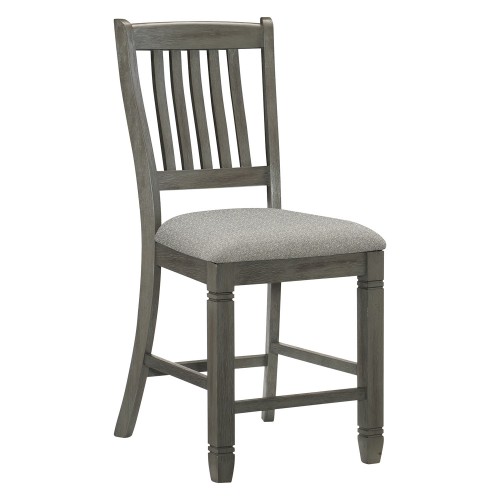 Granby Counter Height Chair - Antique Gray and Coffee