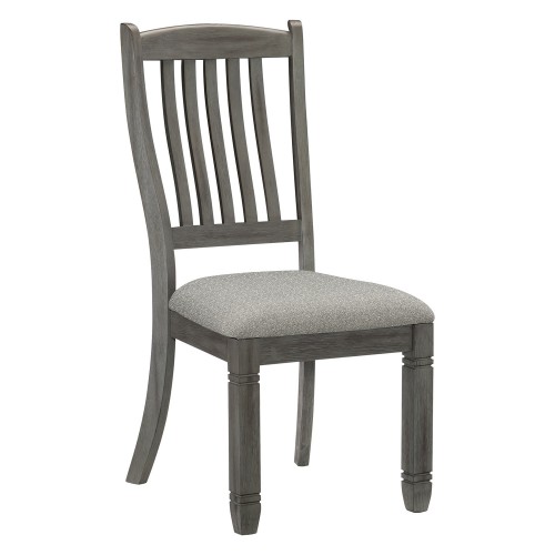 Granby Side Chair - Antique Gray and Coffee