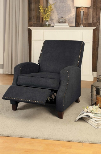 Walden Push Back Reclining Chair - Gray Fabric