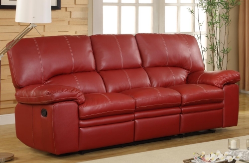 red recliner sofa