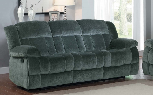 Laurelton Double Reclining Sofa - Charcoal - Textured Plush Microfiber