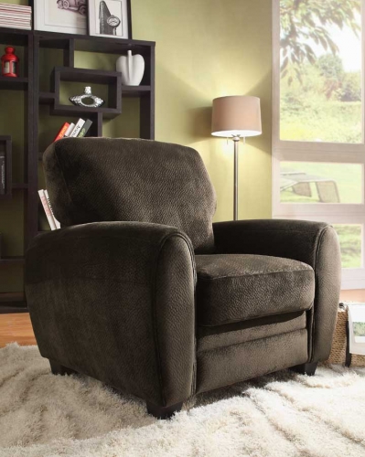 Rubin Chair - Chocolate Textured Microfiber