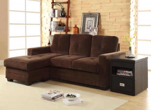 Phelps Sectional Sofa - Coffee - Microfiber