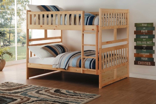 Bartly Full over Full Bunk Bed - Natural Pine